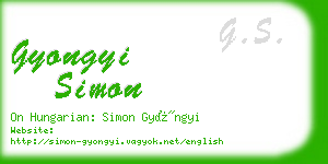 gyongyi simon business card